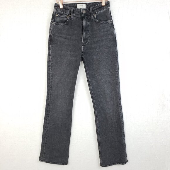 AGOLDE Jeans High Rise Vintage Boot Washed Black size 24 - Picture 2 of 12